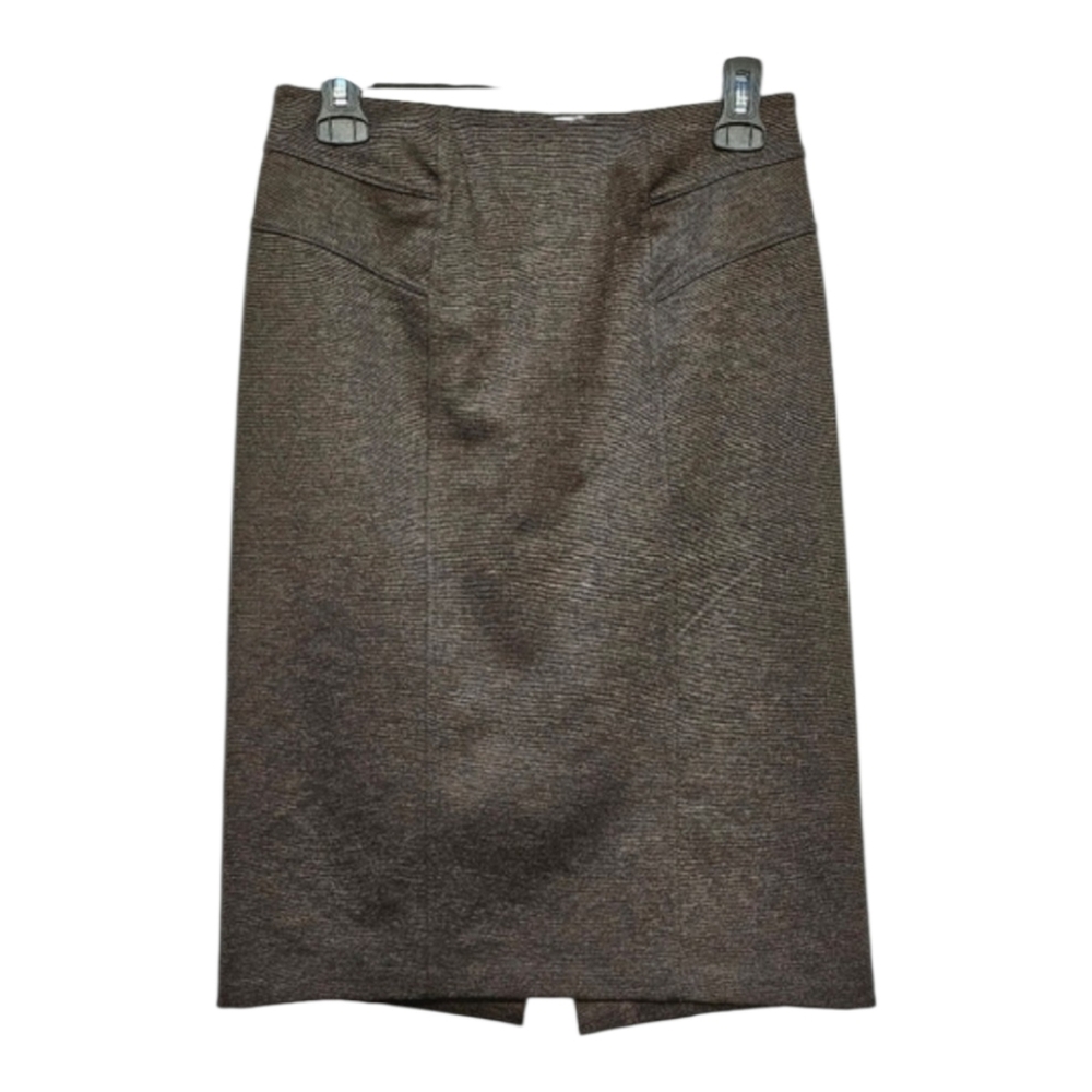 New York and Company Stretch Brown Pencil Skirt Size 0